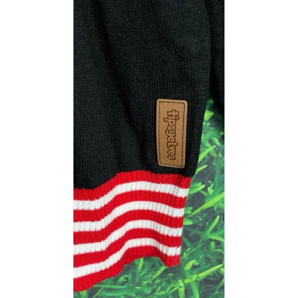 Tipsy Elves Black Santa Ask Your Mom If I’m Real Ugly Christmas Sweater Men’s XL - Picture 2 of 4